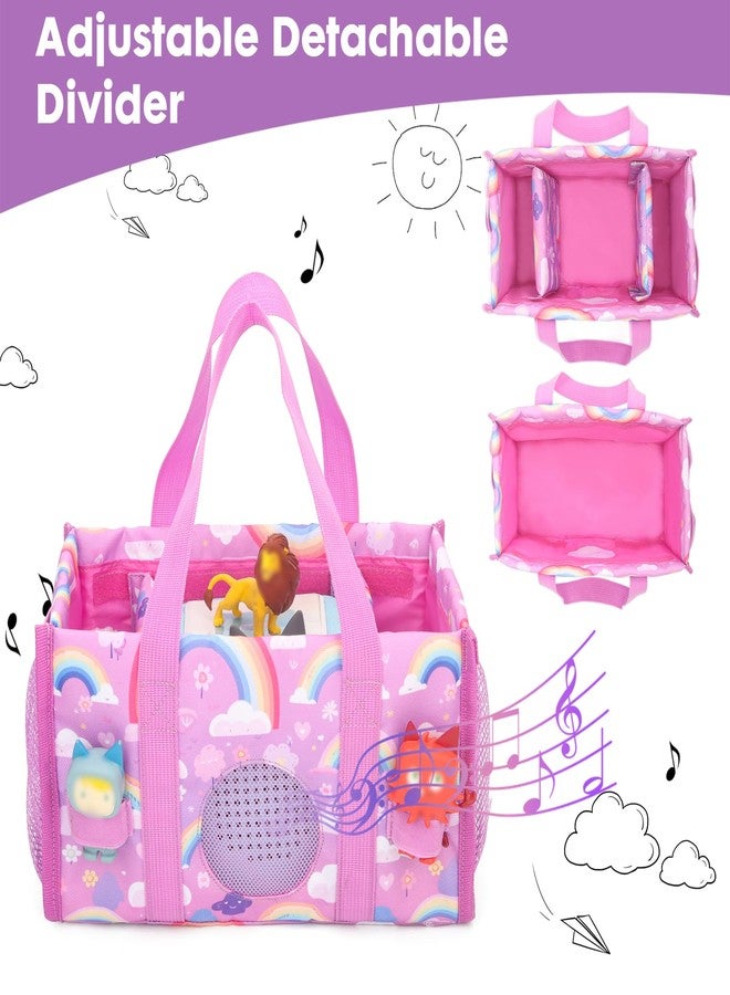 Taladad for Tonies Carrying Case, Toniebox 2/1,Carrying Bag for Toniebox, Tonie Figures Characters, Headphones and Charging Station, Travel Storage Bag with Handle (Rainbow) - Image 2